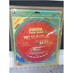 New Old Stock / Samona thin Kerf 10" Rip Blade 24 tooth Carbide / 5/8 arbor