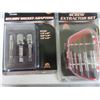 Image 2 : New Stubby Socket Adaptors 1/4 - 3/8 & 1/2" / plus 5 pc Screw Extractor set