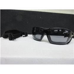 2 New Pair UVEX  S4041 Safety Glasses / black frame with headband / grey