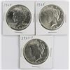 Image 1 : LOT OF THREE PEACE SILVER DOLLARS