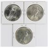 Image 2 : LOT OF THREE PEACE SILVER DOLLARS