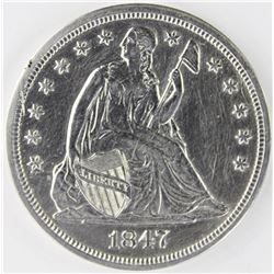 1847 SEATED DOLLAR
