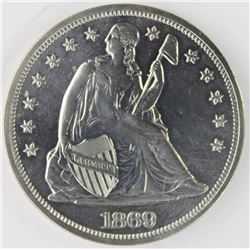 1869 SEATED DOLLAR