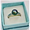 Image 1 : ESTATE STERLING SILVER BLACK PEARL RING