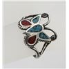Image 2 : .925 & RED AND TURQUOISE ENAMEL BUTTERFLY SET