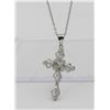 Image 2 : BEAUTIFUL STERLING SILVER AND CZ CROSS NECKLACE