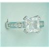 Image 3 : 14K WHITE GOLD RING WITH CZ