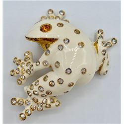 VINTAGE JOAN RIVERS ENAMEL FROG PIN SET