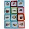 Image 1 : LOT OF TWELVE VINTAGE STERLING SILVER RINGS