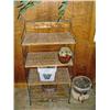 Image 1 : 4 SHELF WICKER & METAL SHELF