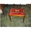 Image 1 : FOOT STOOL W/FLORAL  EMBROIDERY TOP