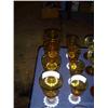 Image 1 : SMALL AMBER COLORED  FOOTED GLASSES