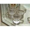 Image 1 : COCA-COLA GLASSES IN SILVER HOLDERS
