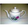 Image 1 : SMALL WHITE FLORAL TEA KETTLE