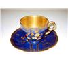 Image 1 : CROWN DEVON BLUE FLORAL CUP & SAUCER SET