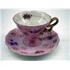Image 1 : PINK & OYSTER FLORAL CUP & SAUCER SET
