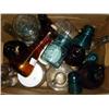 Image 1 : BOX OF COLLECTIBLE JARS & ELECTRIC INSULATORS