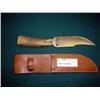 HAND MADE HUNTING KNIFE ANTLER HANDLE W/SHEATH