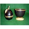 Image 1 : EVANS BLACK PEAR LIGHTER & FOOTED CUP