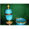 Image 1 : TEAL MARBLE LIGHTER & ASHTRAY