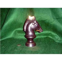 EVANS BLACK HORSE HEAD CHESS PIECE