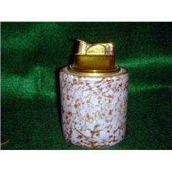 MORANO GLASS PINK MARBLED LOOK TABLE LIGHTER