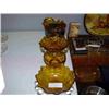 Image 1 : CHOICE - CRYSTAL AND AMBER GLASS ASHTRAYS