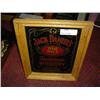 Image 1 : JACK DANIELS FRAMED GLASS ADVERTISEMENT