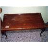 Image 1 : SMALL WOODEN CLAW FOOT COFFEE TABLE