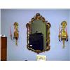 Image 1 : GOLD MIRROR W/ 2 SCONCES