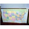Image 1 : U.S.A. FRAMED TRAVEL MAP
