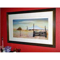 FRAMED ART FARM SCENE