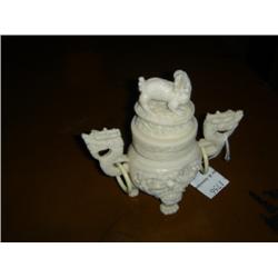 HAND CARVED SIGNED ASIAN TRINKET BOX