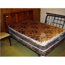 FULL SIZE WOODEN HEADBOARD W/ MATTRESS