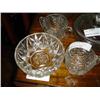 Image 1 : 3 PC. CRYSTAL SUGAR, CREAMER, & BOWL