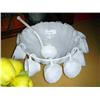 Image 1 : MILK GLASS PUNCH BOWL & CUPS W/ PLASTIC LADLE