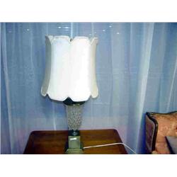GLASS & BRASS TABLE LAMP