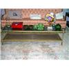 Image 1 : BRASS & GLASS COFFEE TABLE & END TABLE