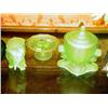 Image 1 : GREEN TABLE DECORATION CANDLE HOLDER CANDY DISH