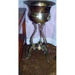 BRASS PLANT STAND 3 LEG PEDESTAL