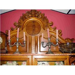 STERLING SILVER CANDLEHOLDERS W/CANDLES