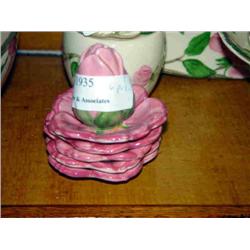 FRANCISCAN DESERT ROSE SALT SHAKER & SPOON REST