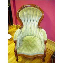 GREEN VICTORIAN CHAIR