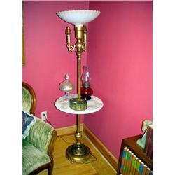 BRASS & MARBLE FLOOR LAMP