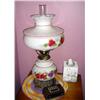 Image 1 : WHITE VICTORIAN LAMP FLORAL PATTERN