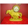 Image 1 : YELLOW METAL HORSE CLOCK