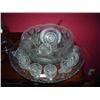 Image 1 : GLASS PUNCH BOWL SET WITH 12 CUPS & SERVER