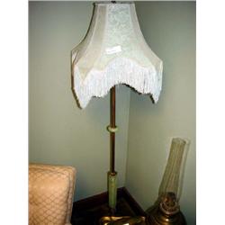 MARBLE & BRASS VICTORIAN FLOOR LAMP