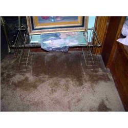 BRASS & GLASS LAP TRAY