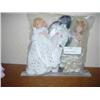 Image 1 : 3 SMALL DOLLS 1 IN CROCHET DRESS, 1 BLACK DOLL